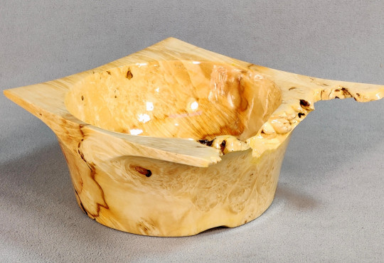 Handmade Wooden Bowl / Maple Burl Wood